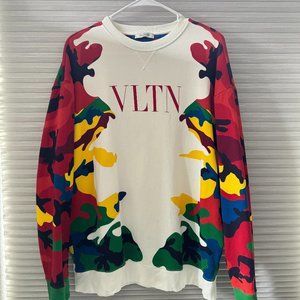 Valentino Men Sweatshirt White Camo